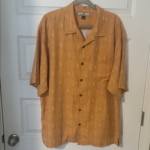Tommy Bahama Men's Tan Short Sleeve Shirt - Picture 1 of 10